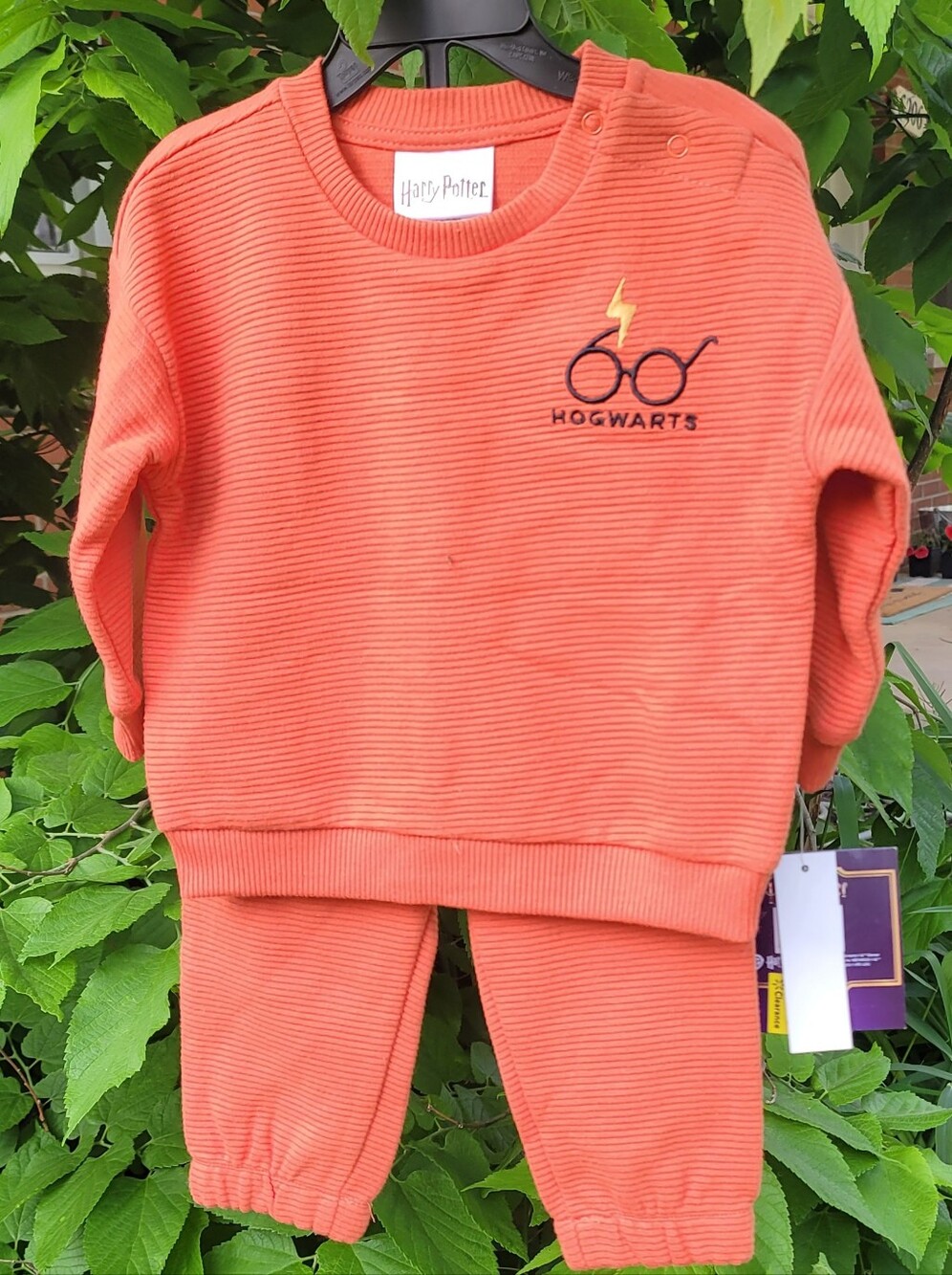 Official Harry Potter Baby Jogger Set 6-9M Melon Orange NWT